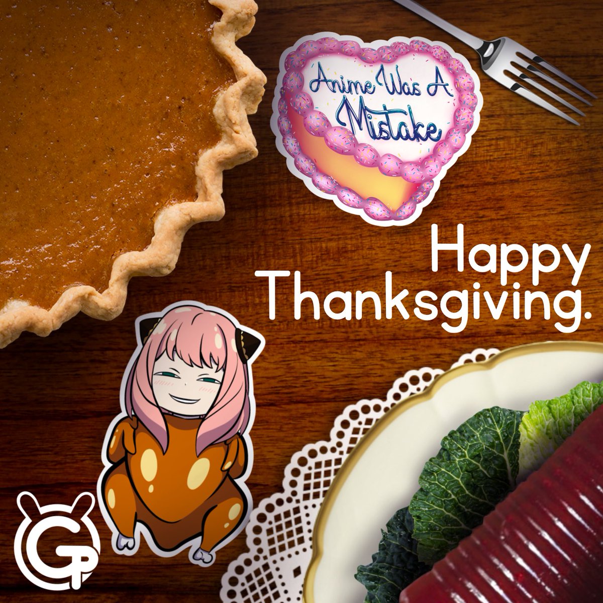 theguilteaparty's tweet photo. Happy today from my family to yours, whoever may be family to you. #SPYxFamily #AnyaForger #anime #digitalart #Procreate #dibujodigital #dibujo #animewasamistake #stickers #thanksgiving #fanart #spyxfamilyfanart https://t.co/ZcHpNh5D94