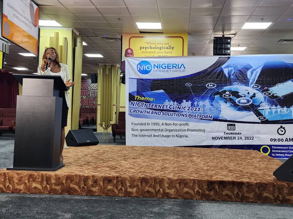 ishola_basirat's tweet photo. I feel honoured to speak today on "Advancement and Opportunities for Women in Internet Tech" at the internet Business Clinic 2022,powered by Nigeria Internet Group.#NIG #WITIN @mywitin https://t.co/bok4ktGOfp