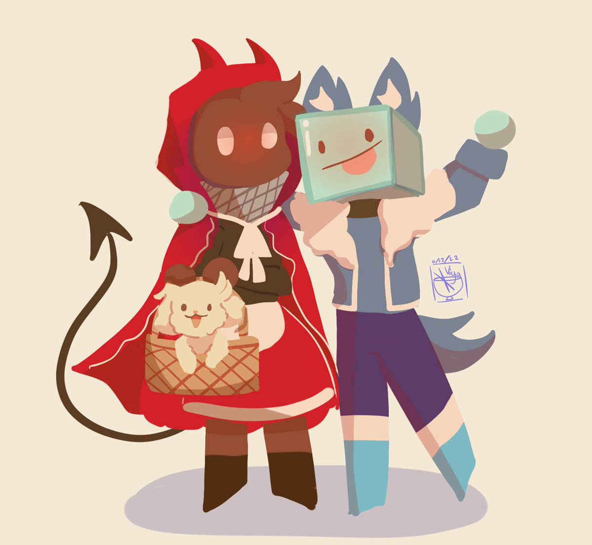 FeedMe_Katsudon's tweet photo. Little red Bad and Wolf Skeppy 👀

#skeppyfanart #badboyhalofanart #happytwt https://t.co/pHPsxX74Us