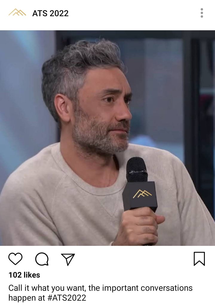 ATS IG. Picture of Ed at the panel talk. Caption reads "call it what you want, the important conversations happen at #ATS2022" 