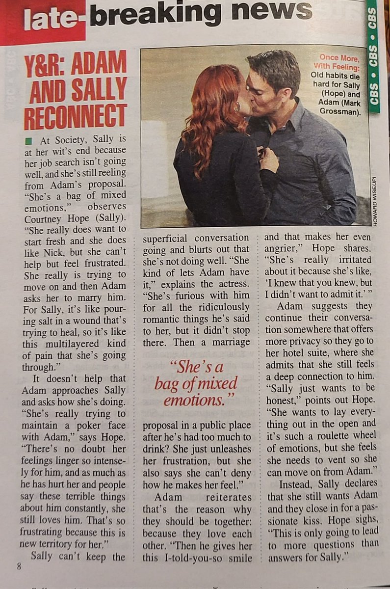 Carly__11's tweet photo. #YR SOD Magazine 
#Ally Y&amp;R: Adam and Sally Reconnect 💕💕💕 https://t.co/EOw28NlCOo