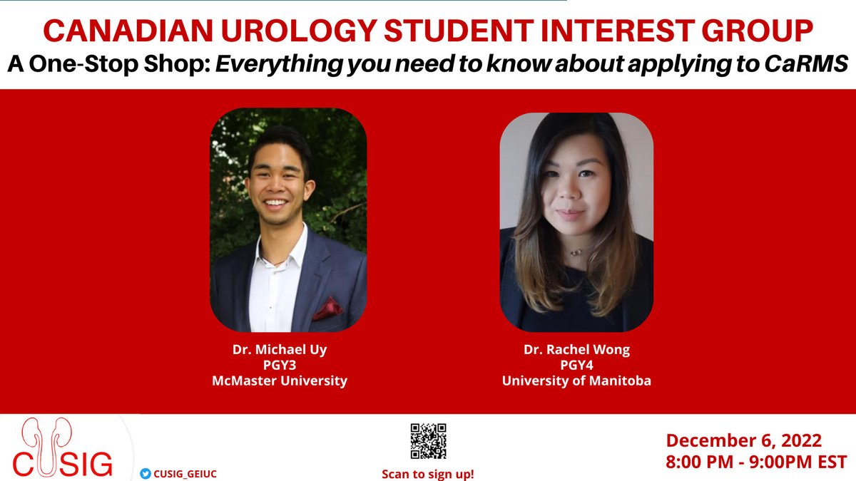 CUSIG_GEIUC's tweet photo. Next event: Everything you need to know about CARMS from 2 previous selection committee members! Sign up here: https://t.co/nDUlMAu5yZ #CARMS #meded #streamteam #uro #urology #UroSoMe https://t.co/YniRhmv5Ku