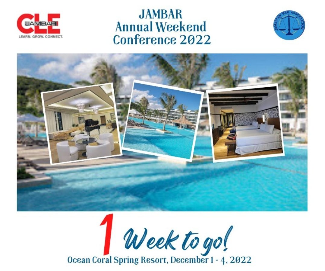 jambar1973's tweet photo. OMG the Annual Conference is EXACTLY ONE WEEK AWAY😨🥳🏖️⚖️ Now, have YOU still not registered yet🤔? What are you waiting for⏱️! Sign up TODAY https://t.co/X7fao01QAT #jambarcle #annualconference #outsideagain https://t.co/6ca4lKl7hw