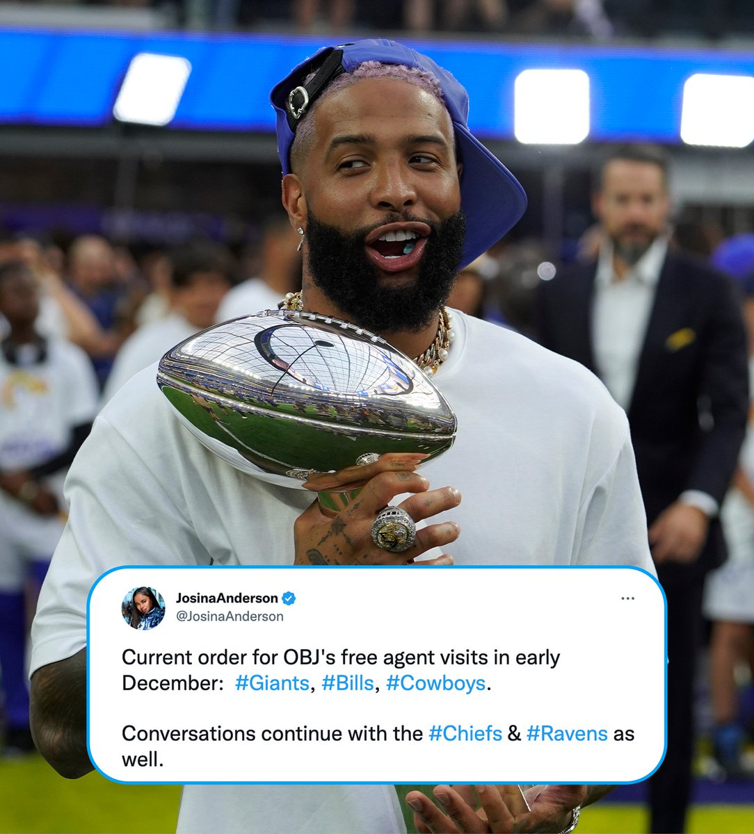 NFL on CBS 🏈 on Twitter "OBJ sweepstakes starting to heat up"
