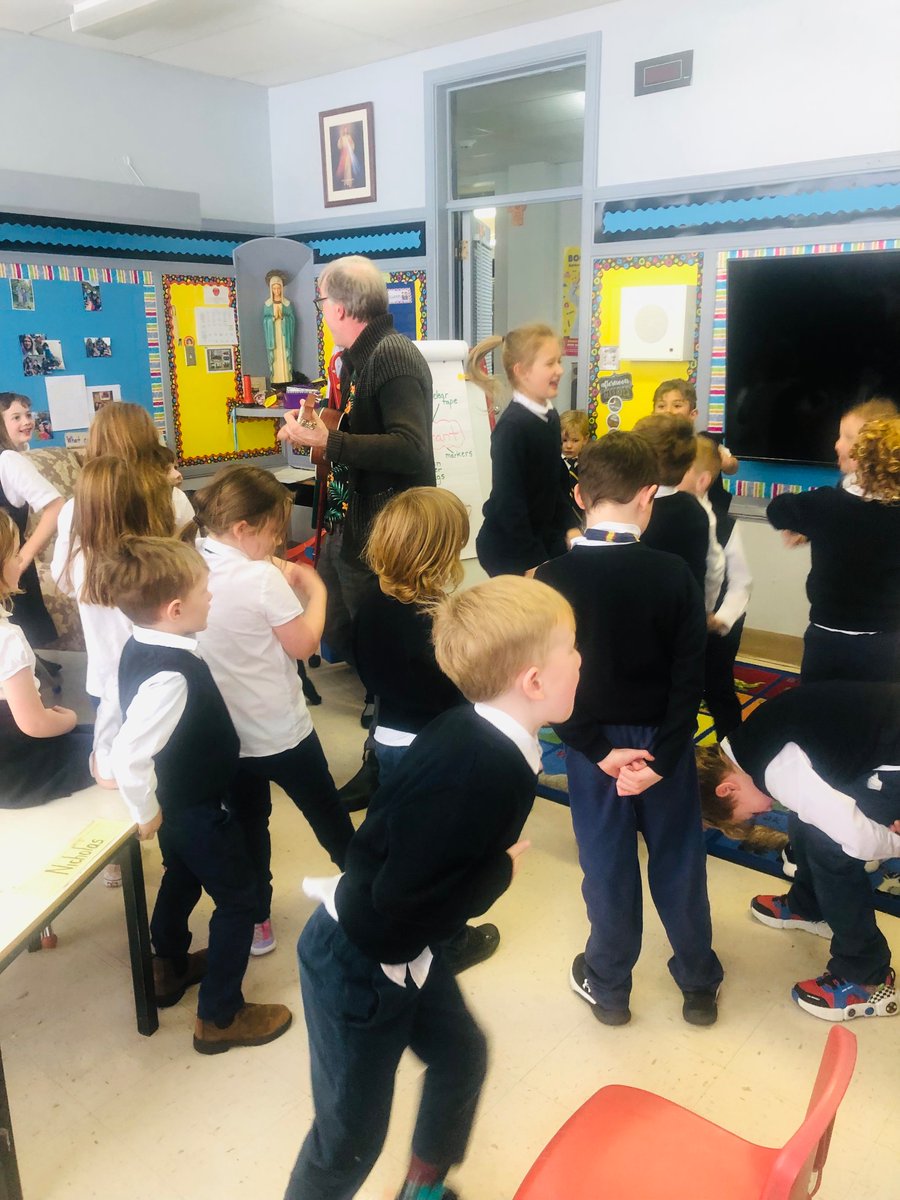 Creating and extending patterns in kindergarten, and of course song singing and dancing  <a href="/StBonaventures/">St. Bon's 🇨🇦</a>