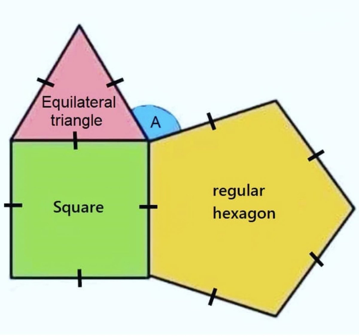 What's the mesure of the angle A ?