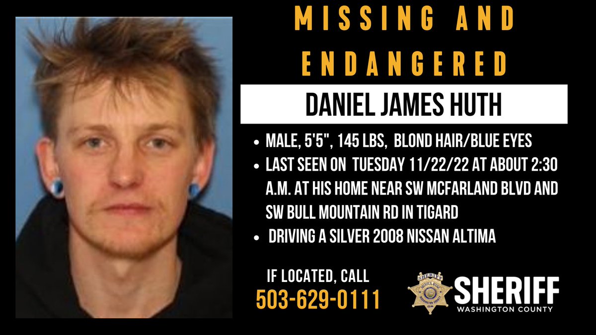 WCSOOregon's tweet photo. Deputies Seek Help Locating Missing and Endangered Person https://t.co/ITkHXygYVq