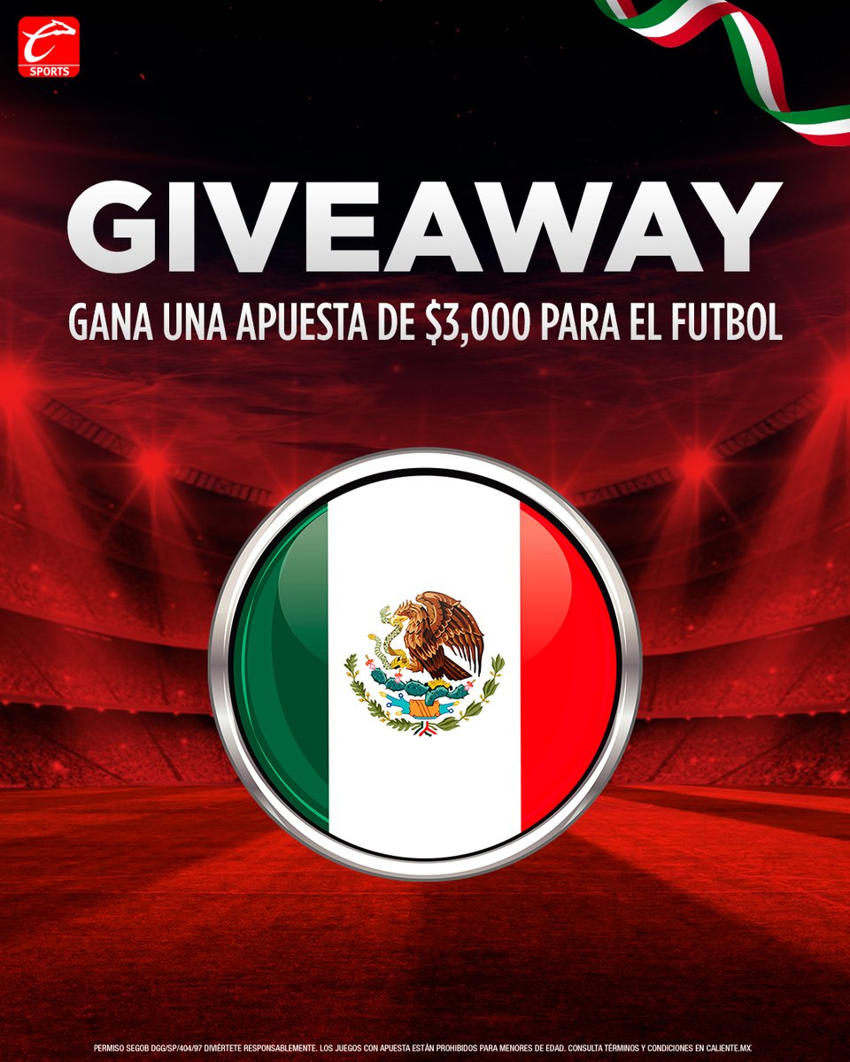 Chivas's tweet photo. 🚨���� GIVEAWAY MEXA ����🚨
 
¡Gana una apuesta de $3,000 junto a @calientesports para meterle al futbol! 🤑⚽🔥
 
1️⃣Dale RT y ❤️
2️⃣Sigue a @calientesports en TW e IG 📲 https://t.co/xAMHWsm8Uj
3️⃣ Comenta el HT #MásAcciónMásDiversión y #ApuestaEnCaliente 🔥 https://t.co/ZeWPrU8JIs