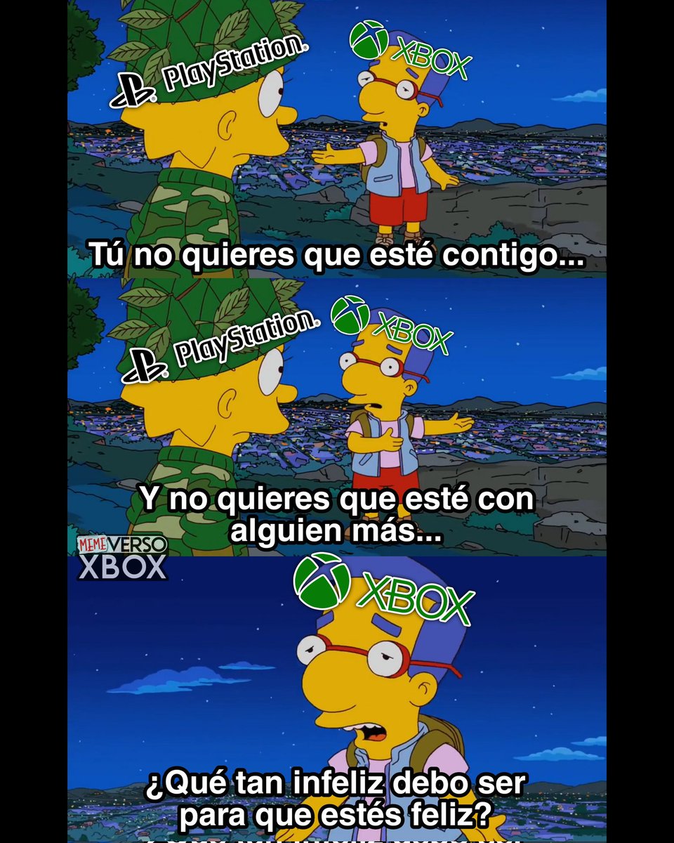 MemeVersoXbox's tweet photo. #Xbox le ofreció a #PlayStation llevar #GamePass a sus plataformas; no quisieron...

Ahora Xbox está tratando de llevar los juegos de #Activision a #XboxGamePass; tampoco quieren...

¿Qué pasa contigo, #Sony? 😞 https://t.co/BQKQwQP5yJ