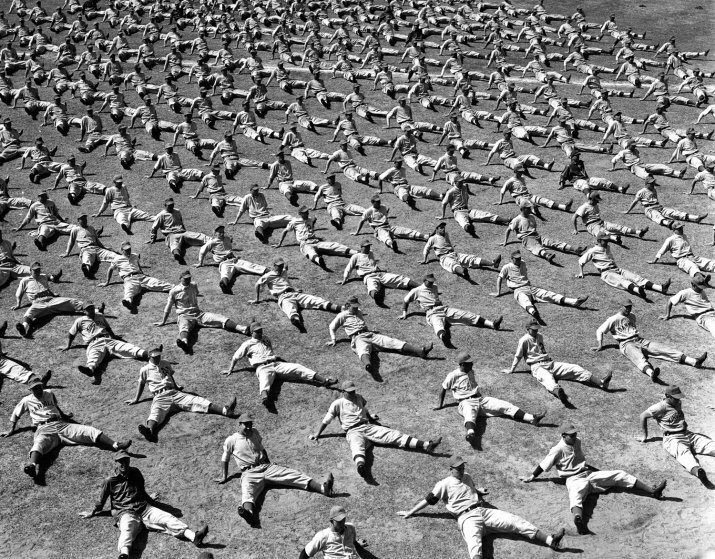 Baseball In Pics on Twitter "Brooklyn Dodger rookies stretch during