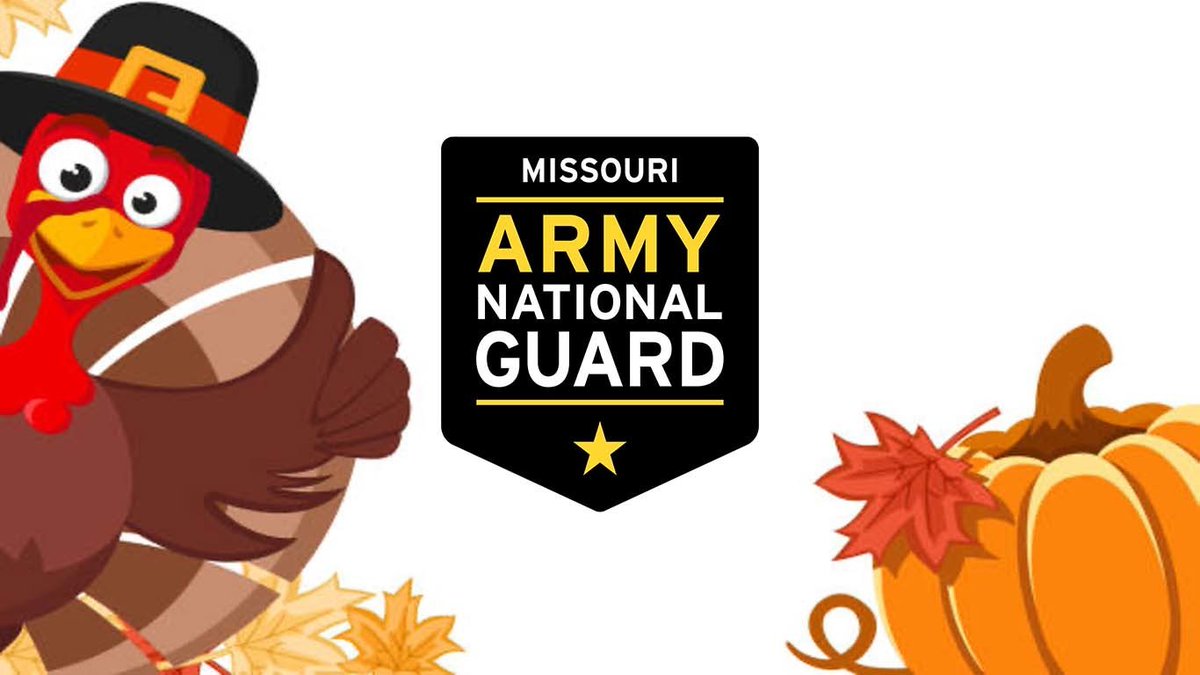 NationalGuardMO's tweet photo. Happy #Thanksgiving from the Missouri Army National Guard!

Enjoy the day with friends, family, and food!

#GoGuard #MOGuard https://t.co/a7weNHsvi8
