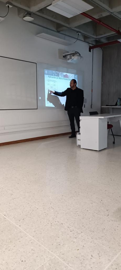 GuarnizoMarin's tweet photo. Thank you very much to @UTPereira #PhD in #Engineering for its invitation to talk about making decision systems applied to #Robotic and #MicroGrids, and also #LearningControl https://t.co/ueoAGQpHvB