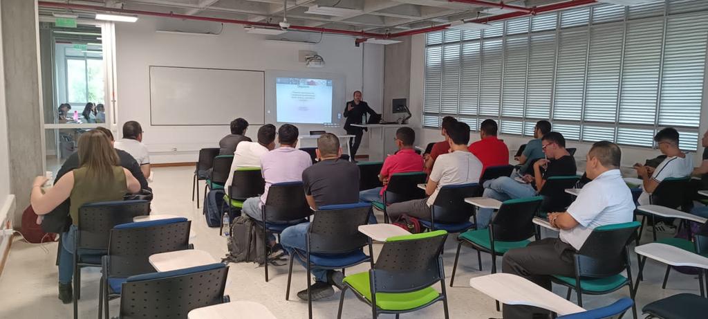 GuarnizoMarin's tweet photo. Thank you very much to @UTPereira #PhD in #Engineering for its invitation to talk about making decision systems applied to #Robotic and #MicroGrids, and also #LearningControl https://t.co/ueoAGQpHvB