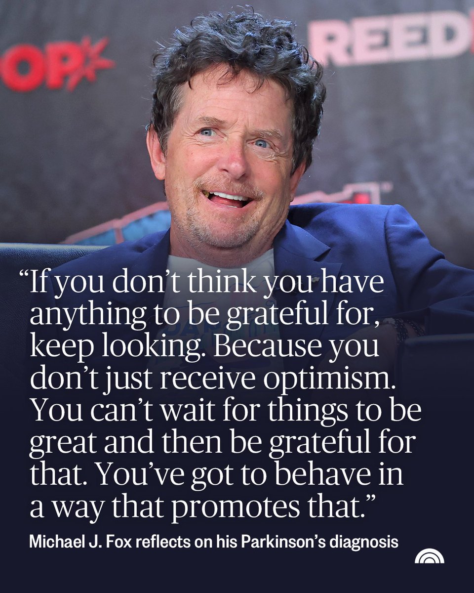 TODAYshow's tweet photo. Last week, Michael J. Fox was presented an honorary Oscar for his work with Parkinson’s disease. 

Fox has been living with Parkinson's disease since the 1990s, but the actor still finds plenty of reasons to be grateful for his life.
📸: Valerie Macon/AFP via Getty Images https://t.co/malehW1izA