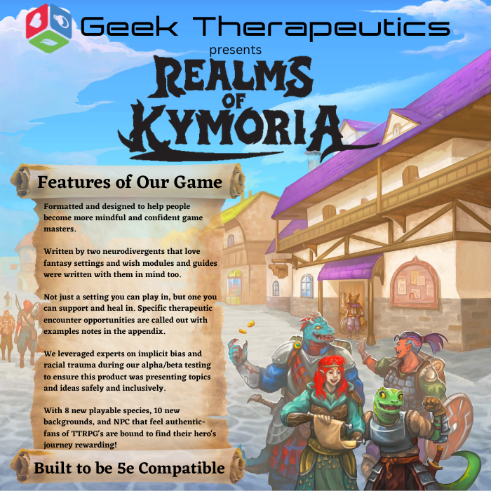 VideoGameDoc's tweet photo. We are so excited and proud to announce that the long-held secret is finally allowed out into the ether! The world's first 5e compatible TTRPG Quick Start Kit built for inclusivity, fun, and healing  is finally here! Get Pre-Launch Discount at https://t.co/Y1xJH4Uwca https://t.co/uSyUM1eEiE