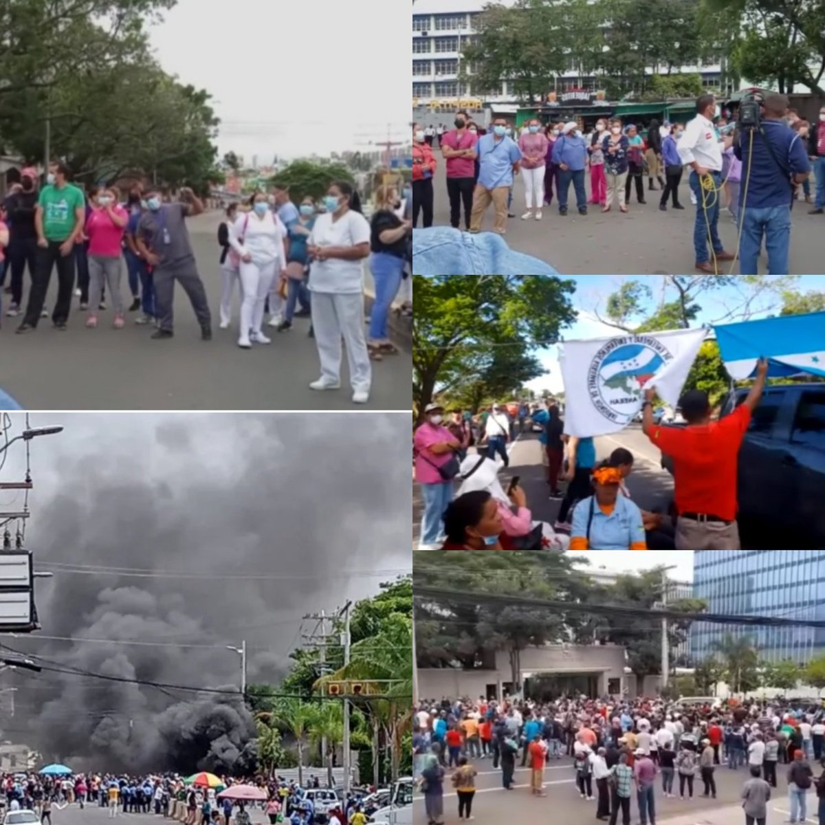 Hoy, por falta de pago hubo toma de carretera Panamericana en San Lorenzo y frente al HEU por personal de Salud, y toma frente a Casa Presidencial por parte de SITRASIT.. Pero anoche en la madrugada, El Congreso aprobó tres préstamos más, a los cuales votamos en contra (1/2)