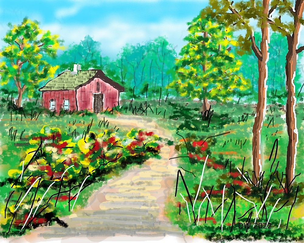 DonWilliams14's tweet photo. Thousandth Cabin Painting #mspaint3d,#digitalpainting,#painting This is what seems my thousandth attempt at a digital landscape with cabin, still not great but my best effort to date https://t.co/swjzqsBbzF