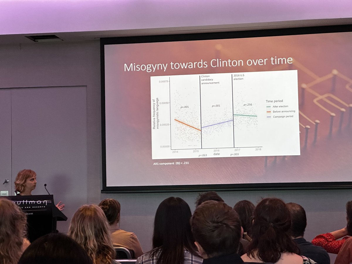 At #SASP2022 and sad to see the amount of misogyny on Twitter against Hillary Clinton, as found by @WeavingMorgan in her brilliant research.