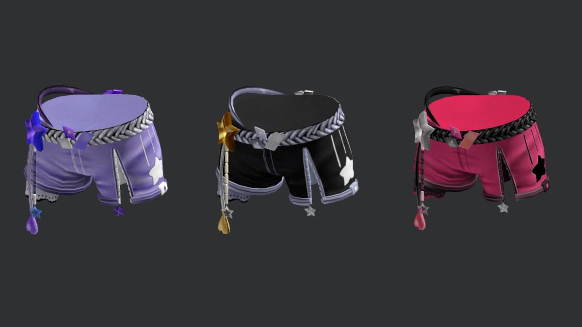 Hey hey~ More recolors of Off Shoulder Sporty Midriff Romper &amp; Punk Shorts🥁 Let me know in the comment which color is your favorite😉
roblox.com/catalog?Keywor…
roblox.com/catalog?Keywor…

#ROBLOX #RobloxDev #RobloxClothing #UGC #UGCcreator <a href="/Roblox/">Roblox</a>