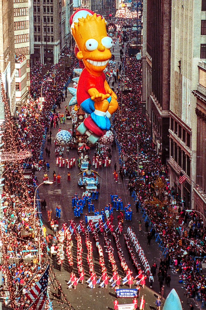 What a beautiful sight! Bart balloon at the 1990 #MacysThanksgivingDayParade #HappyThanksgiving #TheSimpsons #SimpsonsForever @AnimatedTVBlog