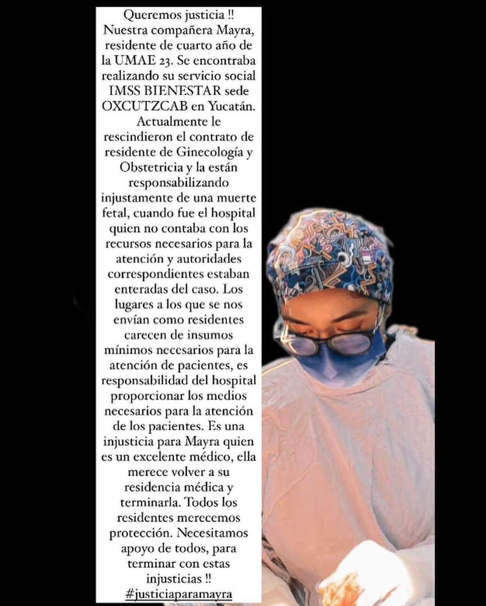 Dra_flop's tweet photo. #justiciaparaMayra @Tu_IMSS el problema es el sistema de salud y sus carencias, no la Dra. https://t.co/9vtprWJblW