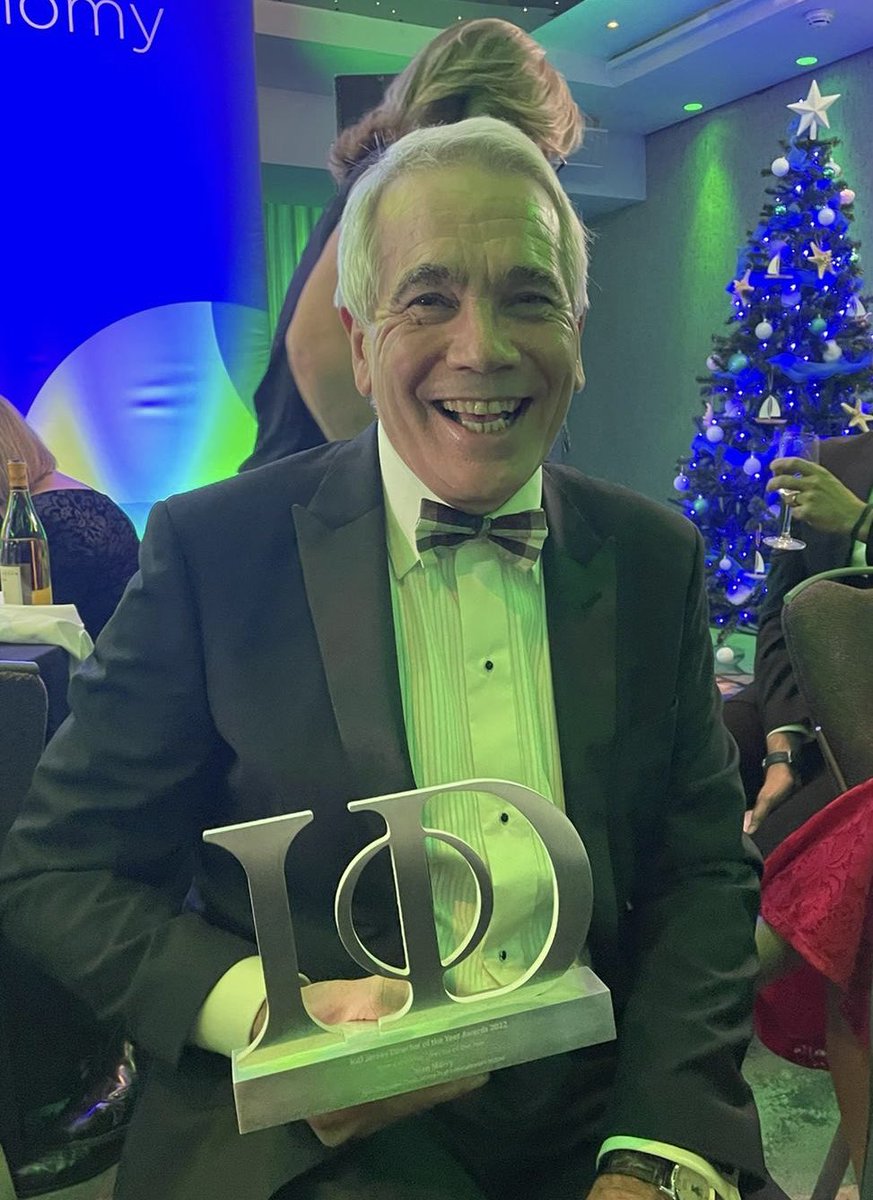alanmerry's tweet photo. Feeling very proud tonight-picked up the IoD Non-Exec Director of the Year Award at a great celebration of leadership at the Royal Yacht-proud to be representing the great team that is Jersey Post-so many great nominations across the categories #jerseypost #dotya22  #iodjersey https://t.co/VlYGBXw4x5