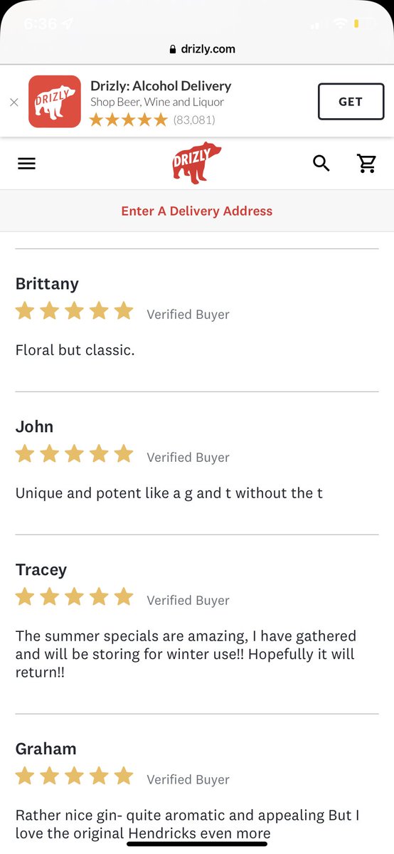RAYRAYVORTH's tweet photo. My man John left a review on gin… saying the gin takes like a gin and tonics without the tonic… that’s wild John. Gin that tastes like… gin?!? https://t.co/tIi2tYEXhu