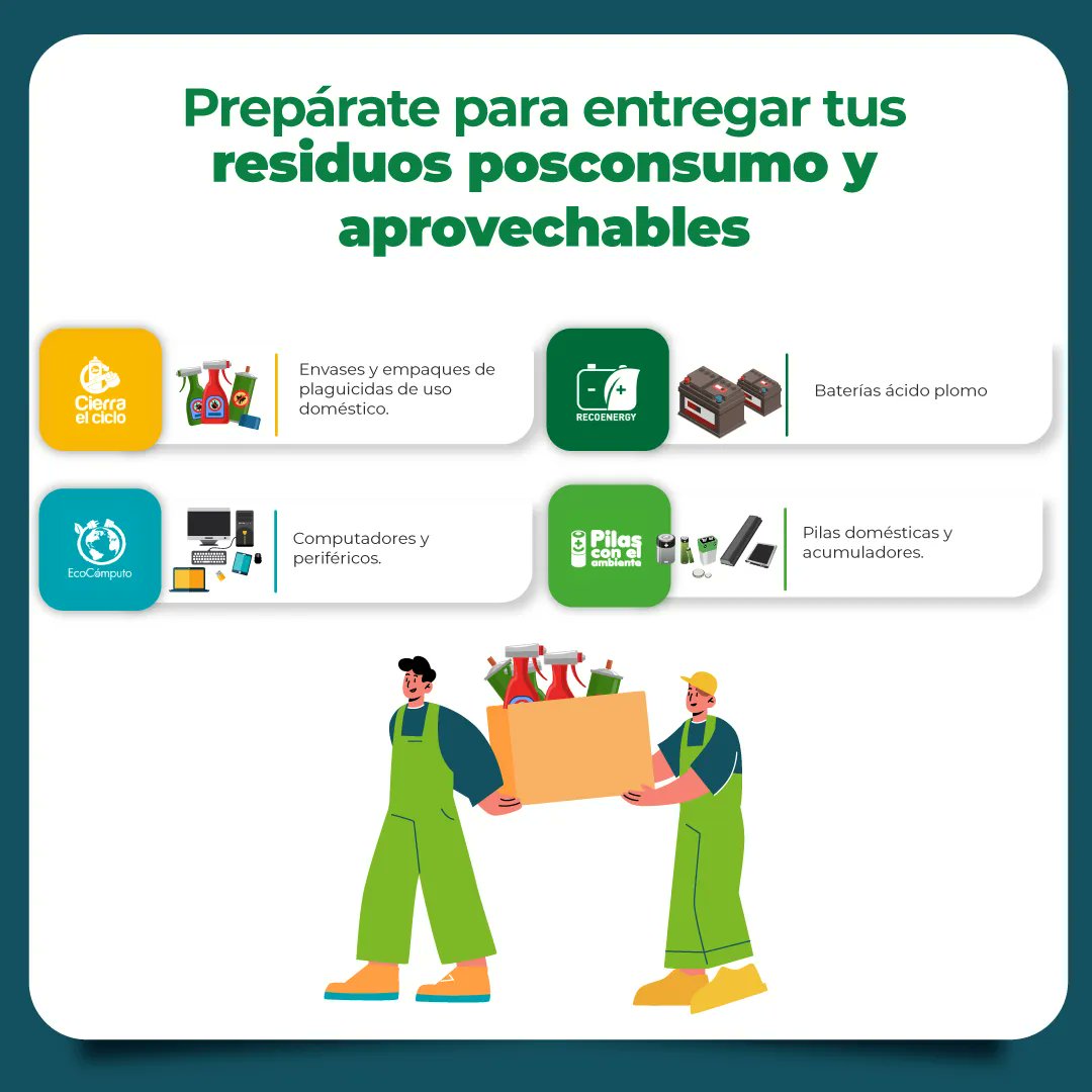vcircularANDI's tweet photo. #Vision3030 de @ANDI_Colombia hace presencia en los territorios. Estaremos en una Jornada de Recolección de Residuos Posconsumo en #Caldas de la mano con #GrupoRetorna, @ANDI_Caldas y @GoberCaldas. 
Lleva tus envases y empaques a los puntos en #Pacora #Chinchina y #VillaMaria https://t.co/e5WtDUNMQZ