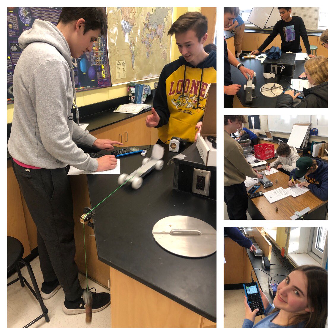 The <a href="/LaSalle_LDSB/">La Salle Secondary</a> Grade 11 Physics ss investigate how force and mass impact acceleration. #N2L #SPH3U
