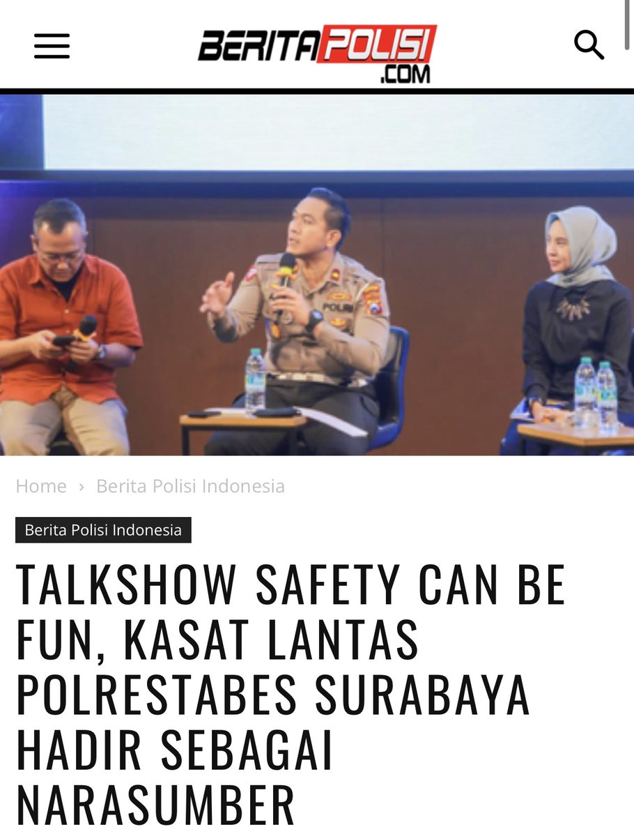 netizenpolri's tweet photo. TalkShow Safety Can Be Fun, Kasat Lantas Polrestabes Surabaya Hadir Sebagai Narasumber https://t.co/YMfbx31hfS lewat @BeritaPolisi https://t.co/rwO3nNEgsV