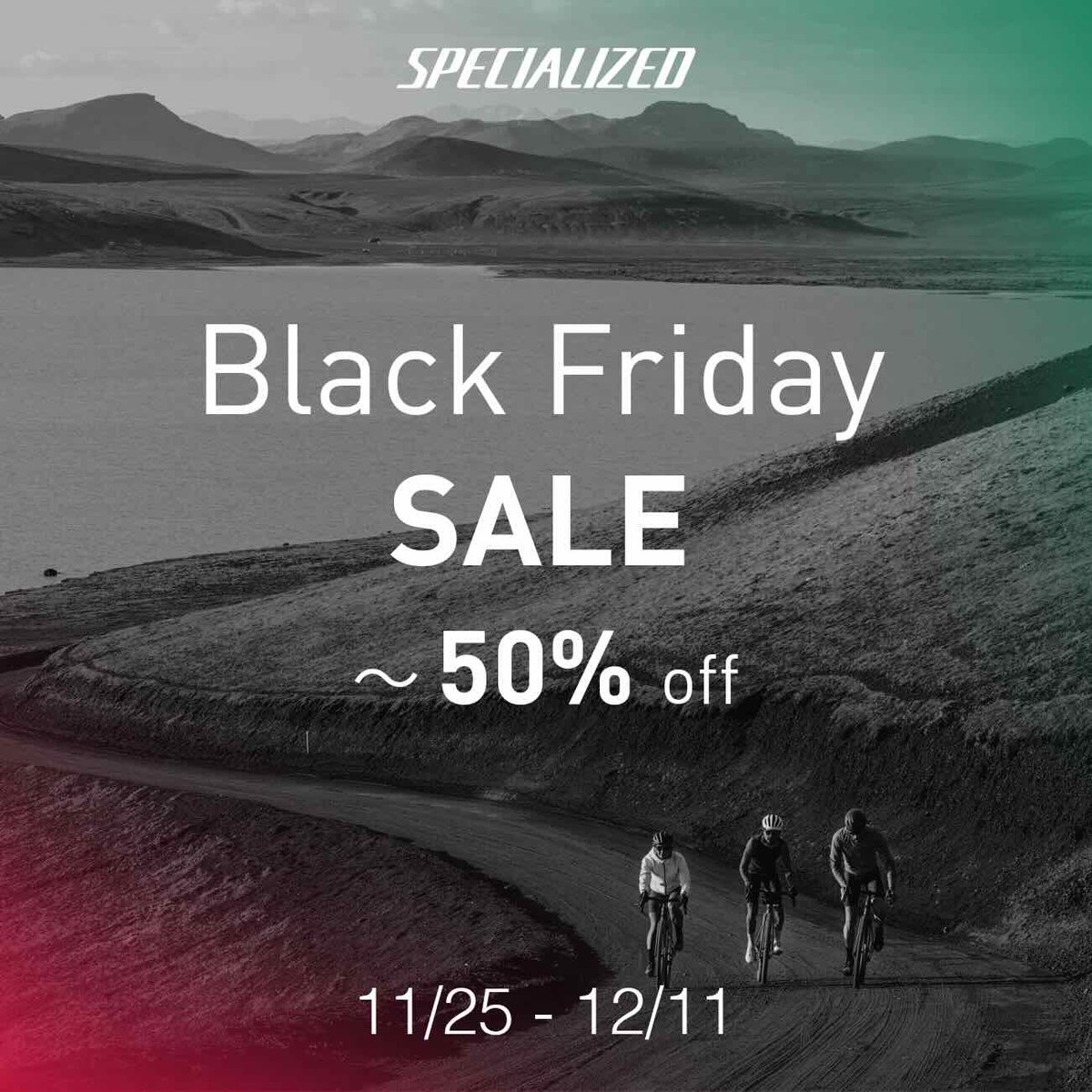 specialized_j's tweet photo. 本日から12月11日(日)までBlack Fridayセールを開催！
Sirrus やRockhopperをはじめ、ヘルメットやRoval ホイールも対象で最大50％オフとなります。

このセールを通じて、新しいサイクリングライフのスタートやバイクのアップグレードをサポートします。

▼詳細はこちら
https://t.co/NOKWW0UWiy https://t.co/9NiLWazba9