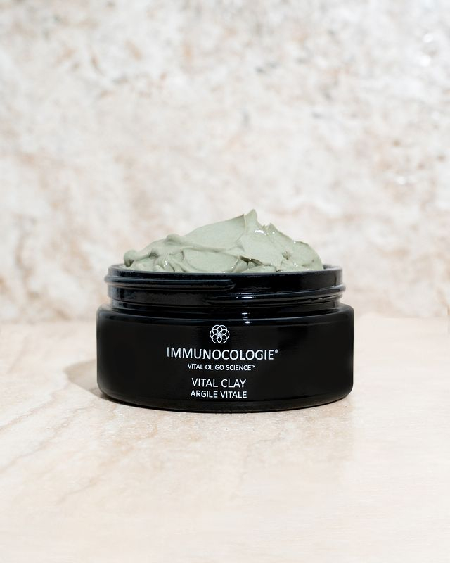 Holiday stress breakouts are a thing of the past with @immunocologie Vital Clay mask.

This deeply nourishing, hydrating face mask that leverages the proprietary French green clay blend with 12 essential minerals to purify, detox, and support a healthy microbiome.

We like to use