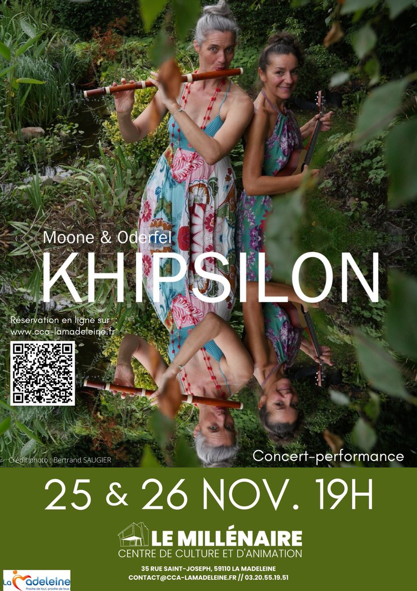 MooneChanteuse's tweet photo. Coucou les amis, rendez-vous demain vendredi et samedi au CCA Le Millénaire à La Madeleine, pour deux représentations du spectacle KHIPSILON 
👉 Billetterie et réservation : 
25/11/2022 : https://t.co/Brg0n2J6Mr
26/11/2022 : https://t.co/iQpXONIPnw https://t.co/smN6vLwC8m