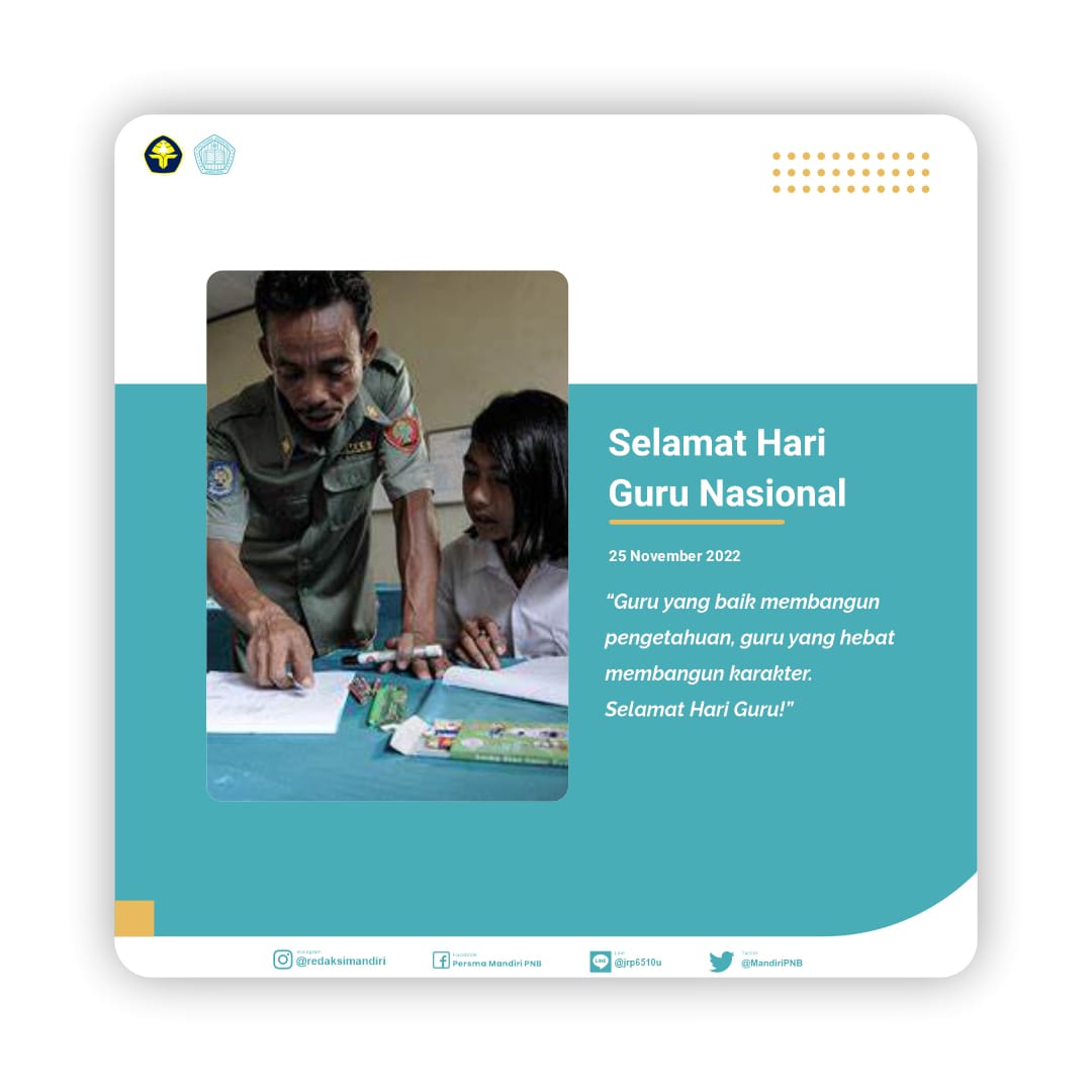 Salam Persma!

Kami Unit Kegiatan Mahasiswa Jurnalistik dan Redaksi Mandiri Keluarga Besar Mahasiswa Politeknik Negeri Bali

Mengucapkan "Selamat Hari Guru Nasional Tahun 2022"