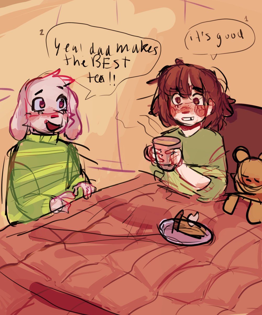madmaddyenby's tweet photo. the dreemurr siblings :> ft a very confused and new to the underground chara and a estatic for a friend asriel #charaut #undertale #asrielut #undertalefanart #charaundertalefanart #utfanart https://t.co/6pFJaI02Sc