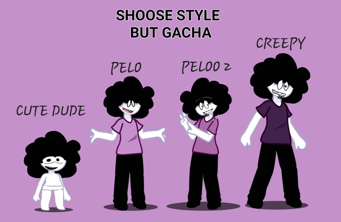 Shashalius's tweet photo. This was from a few days ago but it's still fresh, although obviously you're going to notice that the mini cute dude, I'm not as good as I thought and I'm still not as used to caricature anatomy as the one that Mr. Hair uses, but it's A start. Credits: @_SrPelo_ (#edit #Gacha) https://t.co/NZU9lMAUdb