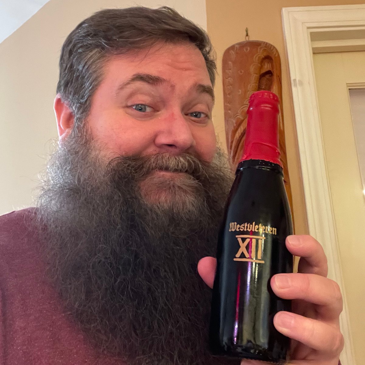 BeerGuysRadio's tweet photo. This was a special day. How special you ask? Waxed-dipped Westy 12 special. #Westvleteren #Westy12 #beer #WaxDipped #trappist https://t.co/1eBpmJGh7K