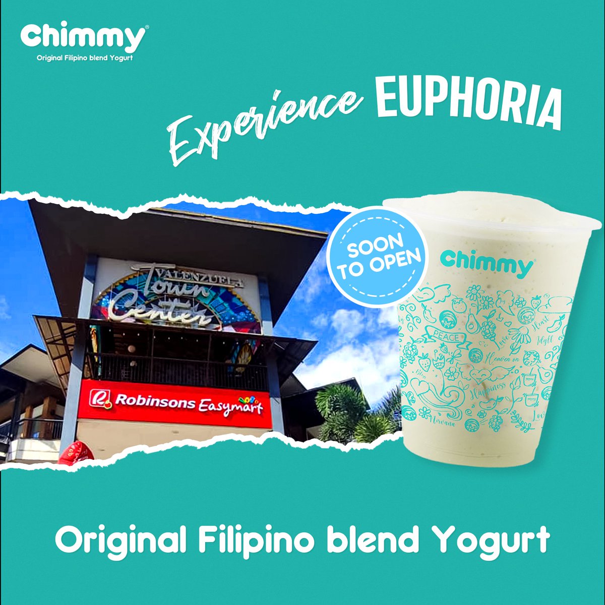 TownValenzuela's tweet photo. Chimmies of Valenzuela! 🎉 A new #ChimmyPH store will soon open its doors to serve your favorite #OriginalFilipinoblendYogurt drink! Stay tuned. 💚 #ExperienceEuphoria https://t.co/vnrQKJvRmO