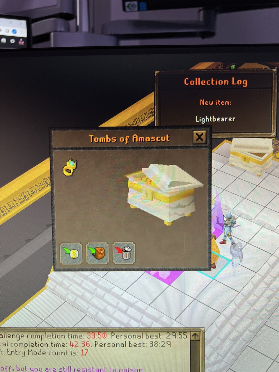 th3_celestial_'s tweet photo. First TOA purple! Kill 17 entry mode. 140 inv. Wish it were on 150! #osrs #TOA https://t.co/5fBn6uXKxR