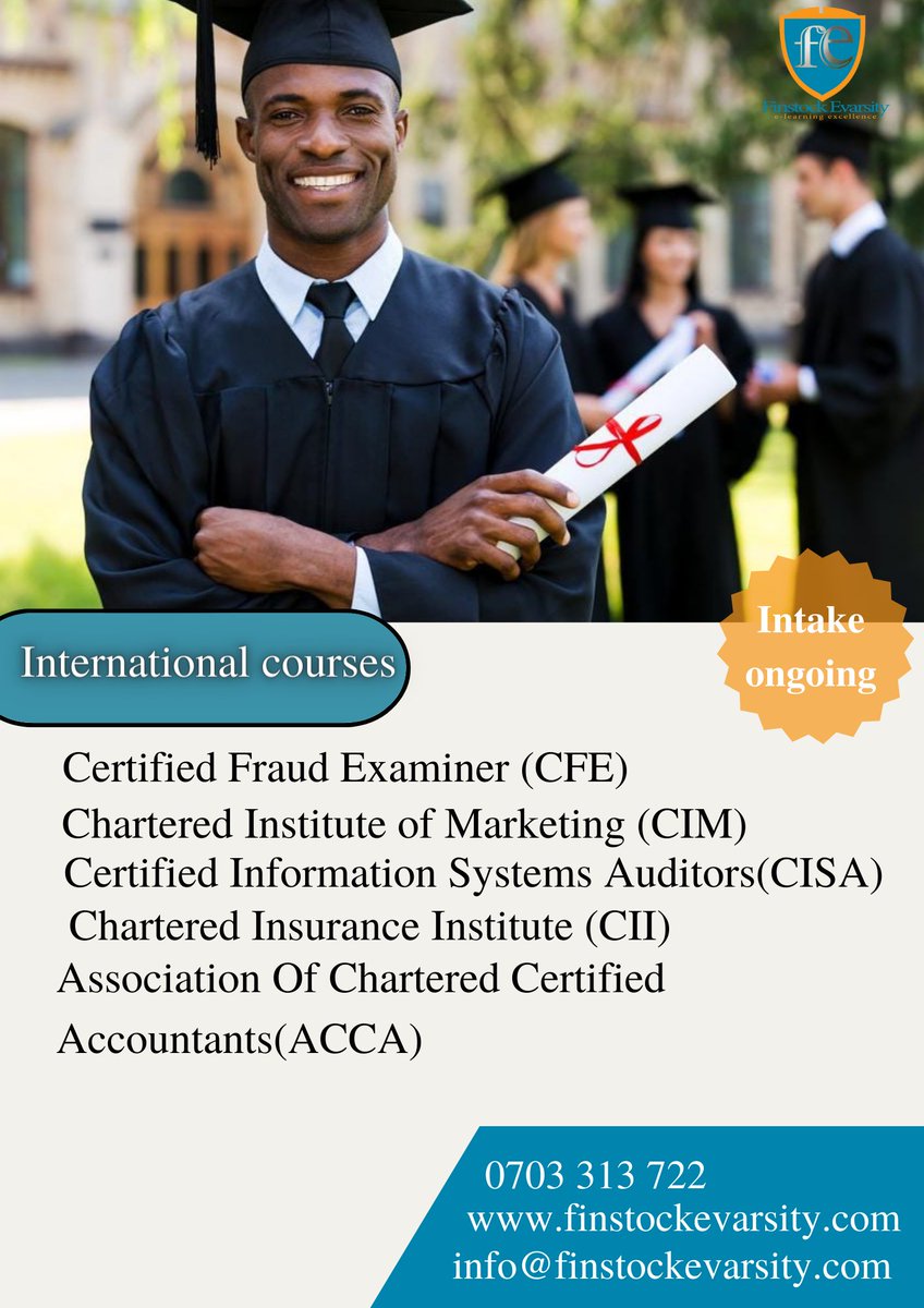 Furahia Friday yako with Accredited International courses at Finstock Evarsity college.For more information call WhatsApp 0703 313 722 or email info@finstockevarsity.com

#internationalcourses #Online #onlinecourses #finstockevarsitycollege