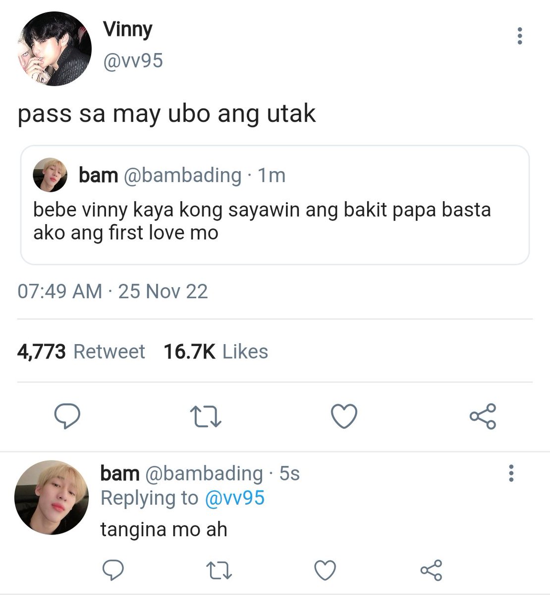Filo #Taekookau Where In..

Vinny ( Kth ) And Cion ( Jjk ) Are Always Coming At Each Other'S Neck. 186