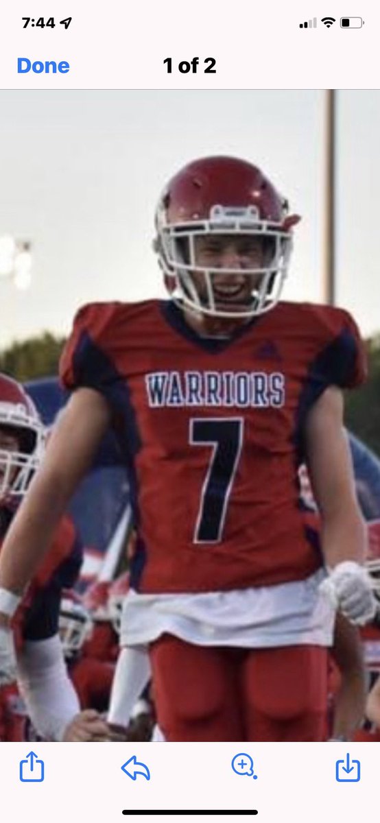 LhsWarrior's tweet photo. If you would have told me 4 years ago that this little guy would break the TD receiving record at Lakeside I never would have believed you! Well you can’t judge heart and work ethic and he did it can’t be more proud. 17 TD’s way to go @JoshuaSebald https://t.co/AGixdrGzFN