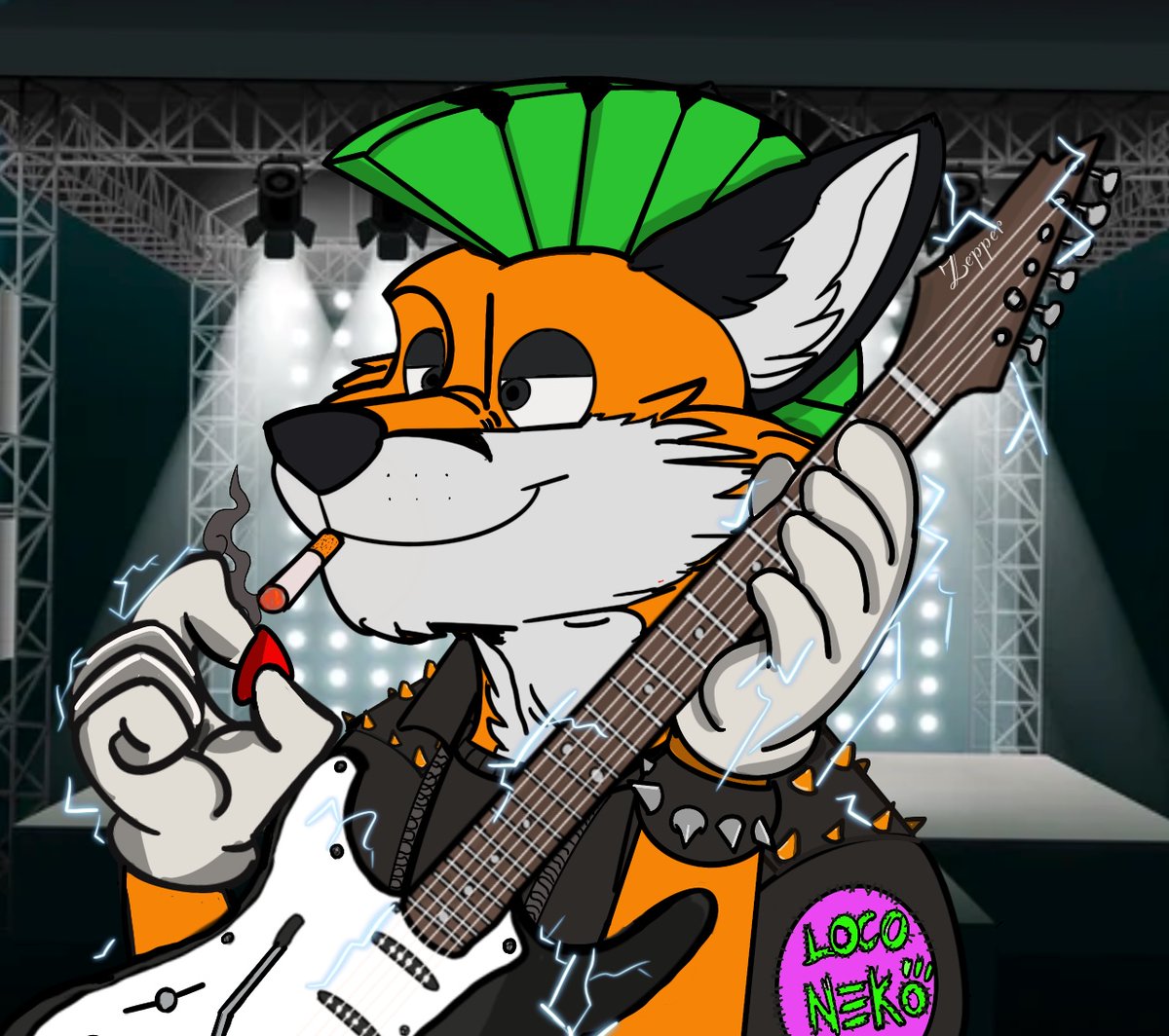 Got my custom Zepper.
This is really much like me, love playing guitar. Haha
Thank you at <a href="/ZeppersFoxClub/">Zeppers Fox Club</a>