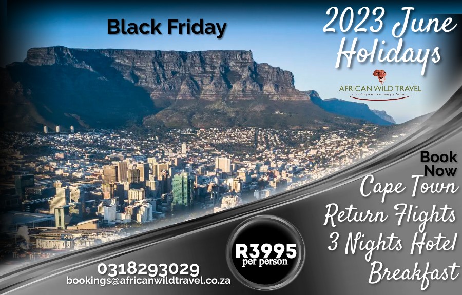 Africanwt's tweet photo. Contact us for Black Friday travel discounted rates!!

📞031 829 3029
📨bookings@africanwildtravel.co.za https://t.co/91PPEpemuf
