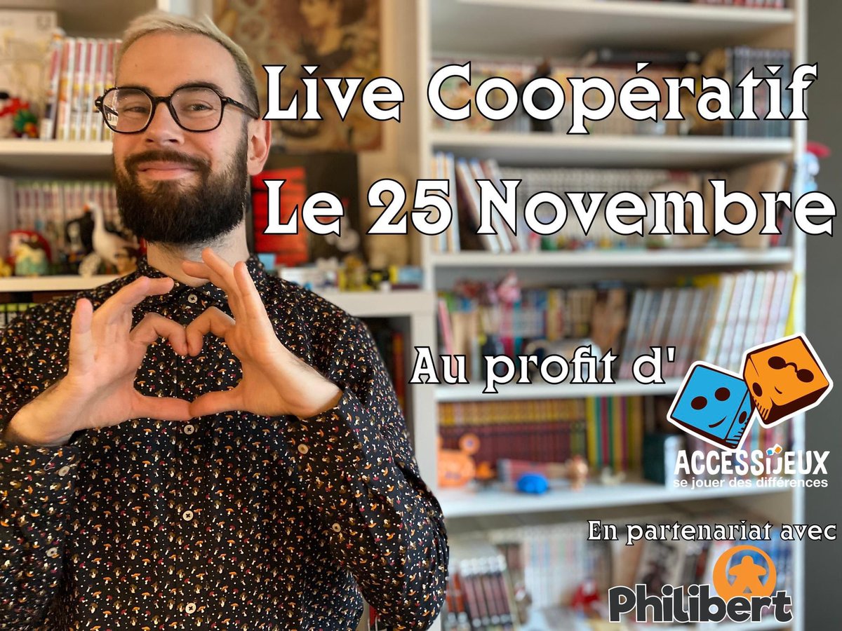 C’est aujourd’hui!
@Theo_Sacha se lance dans un live marathon de 9h à minuit au profit d’<a href="/AccessiJeux/">AccessiJeux</a> !

Yoka est heureux de l’accompagner dans ce défi avec plusieurs jeux en lots.

On espère vous retrouver nombreux sur sa chaîne twitch.tv/theo_sacha