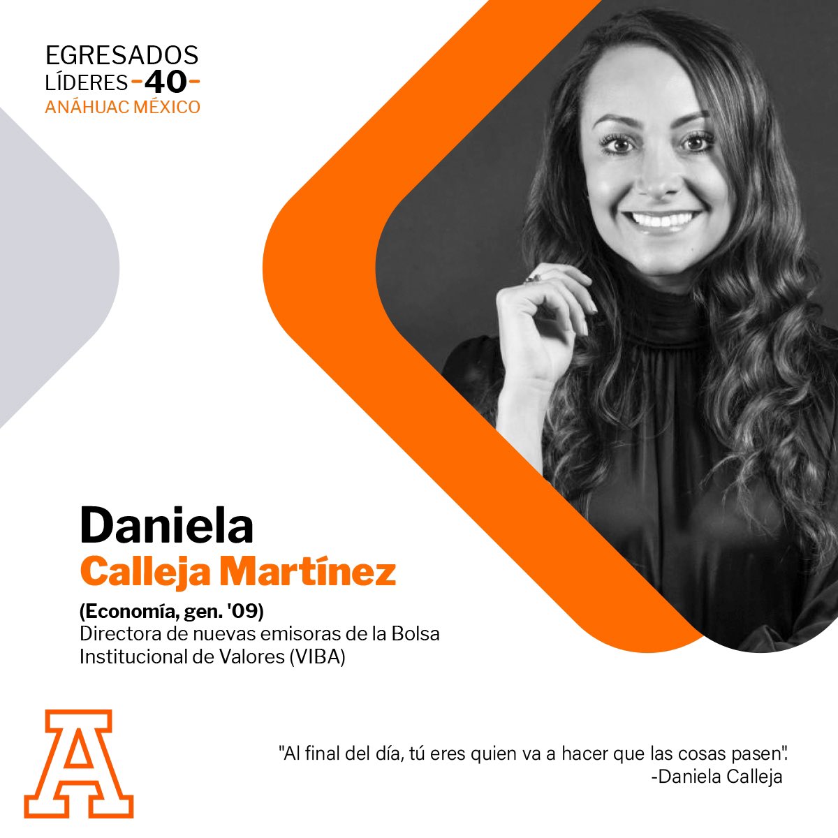 egresadoanahuac's tweet photo. “La Anáhuac te enseña que al final del día tú eres quien va a hacer que las cosas pasen”. Daniela Calleja (Economía, gen. 09) nos cuenta sobre su trayectoria en mundo del venture capital.
🦁📈
Link: https://t.co/LpjxxdQJa1
#EgresadasAnahuac https://t.co/K1zyJ7oo5K