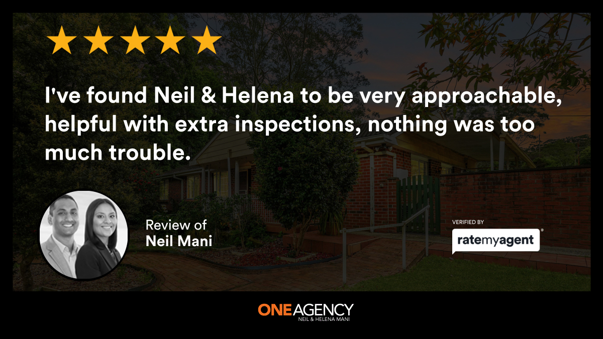 My latest RateMyAgent review in North Gosford.
rma.reviews/wnRdv6Bjqbqz

...
#ratemyagent #realestate #One_Agency_Neil_and_Helena_Mani