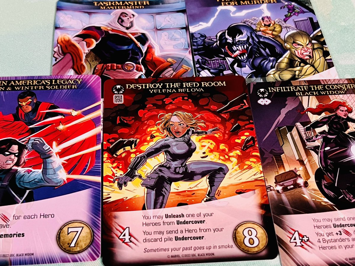 tabletoparcanum's tweet photo. Day 327: Marvel Legendary Black Widow from @UpperDeckEnt seeing some great sets out of this one. An updated Widow but also the Falcon and Winter Solider. Combined with Taskmaster’s Thunderbolts we love seeing some great comic content from these expansions. #marvellegendary https://t.co/MGdFTt4ilI