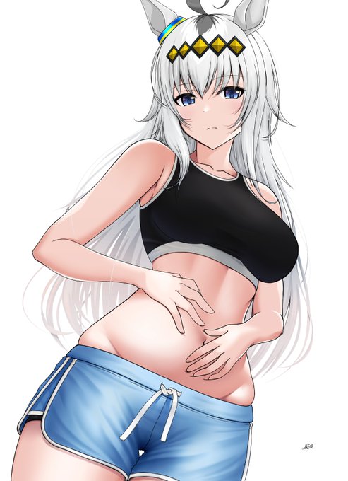 お腹をさすってアピールしてくるオグリキャップ
#ウマ娘
#オグリキャップ 