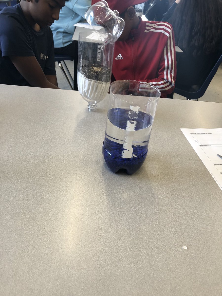 MrsGupta_Grade7's tweet photo. Grade 7s @DolsonPS are doing hands on science investigation- building their own self-sustaining ecocolum! Over a period of 3-4 weeks they will continue their observations and data collection about biotic/abiotic factors, water cycle, turbidity and temp #ecocolum @shawn_sabourin https://t.co/NNtbx7cFtI